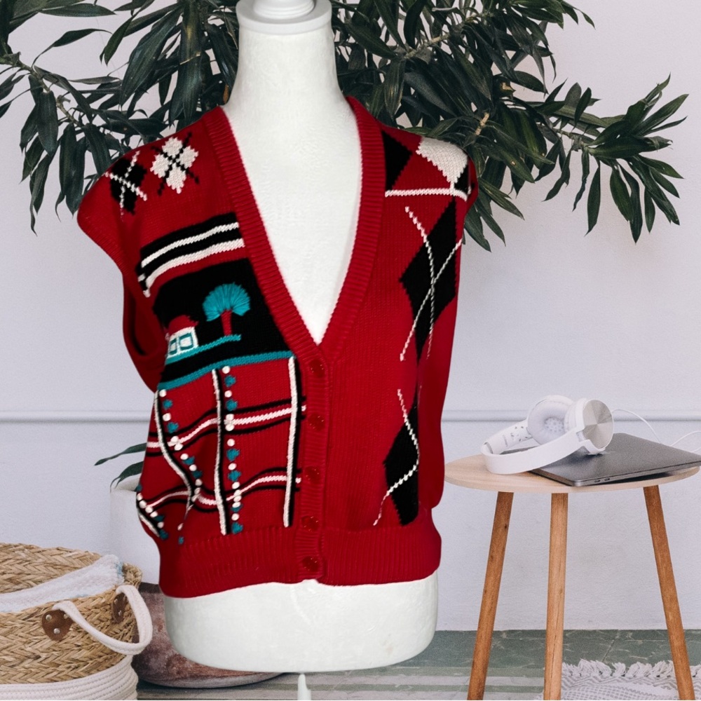 Vintage Cottagecore Plaid Vest